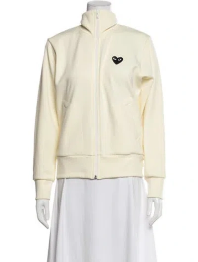 Pre-owned Comme Des Garçons Play Bomber Jacket In Yellow