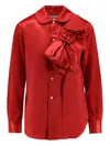 Comme Des Garçons Play Bow-detail Button-down Shirt In Red
