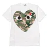 Comme Des Garçons Play Comme Des Garcons Play Camouflage Pattern Short Sleeve White