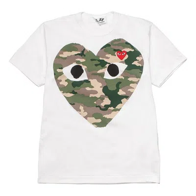 COMME DES GARÇONS PLAY COMME DES GARCONS PLAY CAMOUFLAGE HEART T-SHIRT 'WHITE'