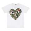 Comme Des Garçons Play Comme Des Garcons Play Camouflage Pattern Short Sleeve White