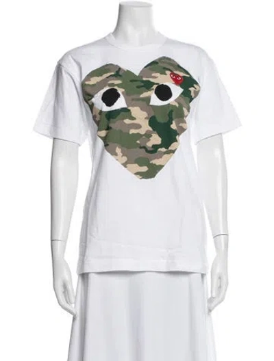 Pre-owned Comme Des Garçons Play Camouflage Print Crew Neck T-shirt In Neutral