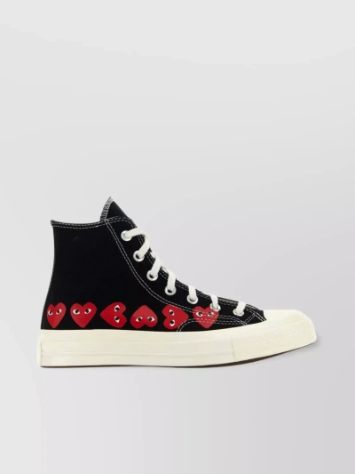 COMME DES GARÇONS PLAY CANVAS CONVERSE X COMME DES GARÇONS HIGH-TOP SNEAKERS