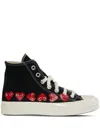 Comme Des Garçons Play Canvas High-top Sneakers In Black