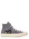 Comme Des Garçons Play Canvas High-top Sneakers In Gray
