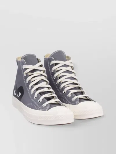 COMME DES GARÇONS PLAY CANVAS UPPER RUBBER SOLE EYELET DETAILING