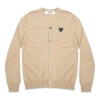 Comme Des Garçons Play Comme Des Garcons Play Cardigan Black Emblem 'beige' In Neutral