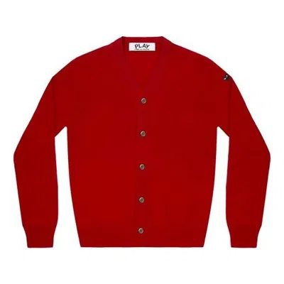Comme Des Garçons Play Comme Des Garcons Play Cardigan Black Sleeve Emblem 'red'