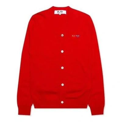 Comme Des Garçons Play Comme Des Garcons Play Cardigan Double Emblem 'red'
