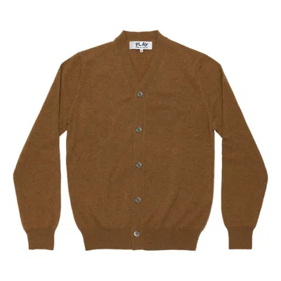 Comme Des Garçons Play Comme Des Garcons Play Cardigan Pastel Series Sleeve Heart 'pastel Camel' In Brown