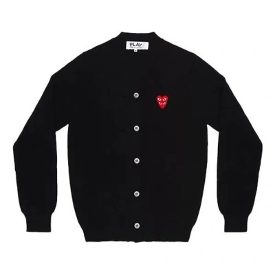 COMME DES GARÇONS PLAY COMME DES GARCONS PLAY CARDIGAN RED EMBLEM 'BLACK'