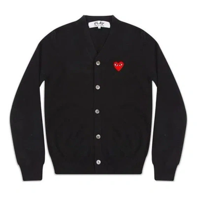 COMME DES GARÇONS PLAY COMME DES GARCONS PLAY CARDIGAN RED EMBLEM 'BLACK'