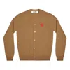 Comme Des Garçons Play Comme Des Garcons Play Cardigan Red Emblem 'brown'