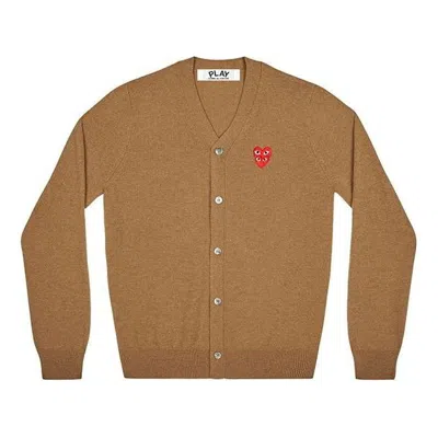 Comme Des Garçons Play Comme Des Garcons Play Cardigan Red Emblem 'brown'