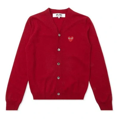 Comme Des Garçons Play Comme Des Garcons Play Cardigan Red Emblem 'red'