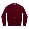 Comme Des Garçons Play Comme Des Garcons Play Cardigan With Double Emblems 'burgundy'