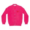 Comme Des Garçons Play Comme Des Garcons Play Cardigan With Red Family Heart 'pink'