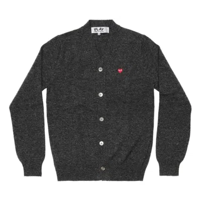 Comme Des Garçons Play Comme Des Garcons Play Cardigan With Small Red Emblem 'grey' In Gray