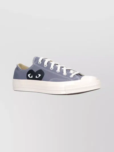 COMME DES GARÇONS PLAY CASUAL LOW TOP SNEAKERS WITH CANVAS UPPER