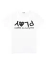 Comme Des Garçons Play Cdg Play Inverted Text T-shirt In White