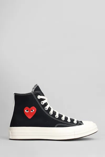 Comme Des Garçons Play Chuck 70 Cdg High Sneakers In Black Cotton