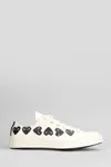 Comme Des Garçons Play Chuck 70 Cdg Low Sneakers In Beige Cotton In Nude