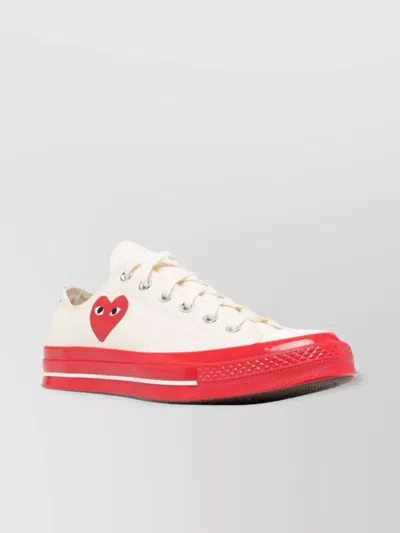 Comme Des Garçons Play Chuck 70 Heart Application Sneakers In White