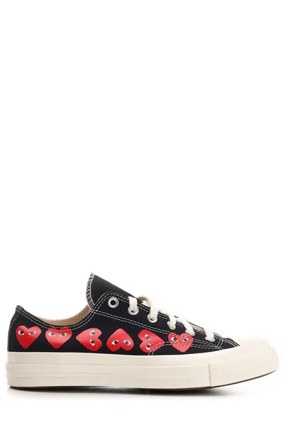 Comme Des Garçons Play Converse Multi Heart Chuck 70 Low Sneakers In Black