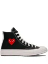 Comme Des Garçons Play Play Converse Cotton High Sneakers In Black