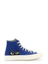 Comme Des Garçons Play Play Converse Cotton High Sneakers In Blue