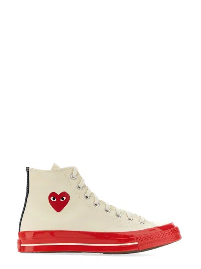 Comme Des Garçons Play Chuck 70 Cdg High Red Sole In White