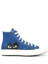 Comme Des Garçons Play Play Converse Cotton High Sneakers In Blue