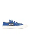 Comme Des Garçons Play Low Top Converse Big Heart In Blue