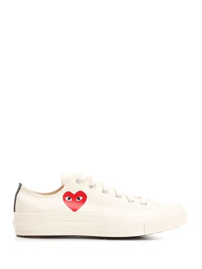COMME DES GARÇONS PLAY CHUCK TAYLOR ALL STAR SNEAKERS WHITE