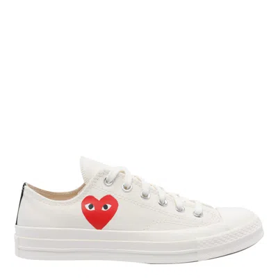 Comme Des Garçons Play Chuck Taylor Sneakers In White