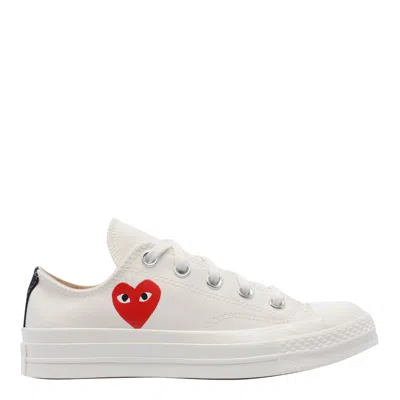 Comme Des Garçons Play Chuck Taylor Sneakers In White