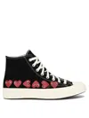 Comme Des Garçons Play Black Converse Edition Chuck 70 Multi Heart Sneakers In Black