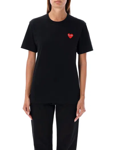 Comme Des Garçons Play Classic Heart T-shirt In Black