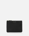 Comme Des Garçons Play Classic Leather Line Pouch In Black