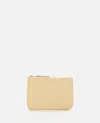 Comme Des Garçons Play Classic Leather Line Wallet In Beige