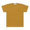 Comme Des Garçons Play Comme Des Garcons Play Coloured Small Emblem T-shirt 'olive' In Brown