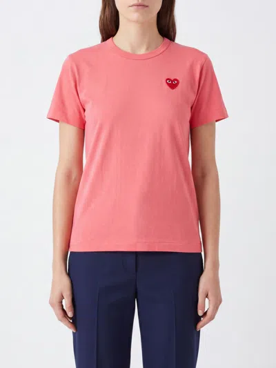 Comme Des Garçons Play Comme Des Gar&ccedil;ons Play T-shirt Woman  In Pink
