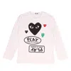 Comme Des Garçons Play Tee In Bianco
