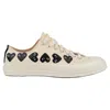 Comme Des Garçons Play X Converse Big Heart Chuck Taylor 70 Low Top Sneaker In White In Bianco