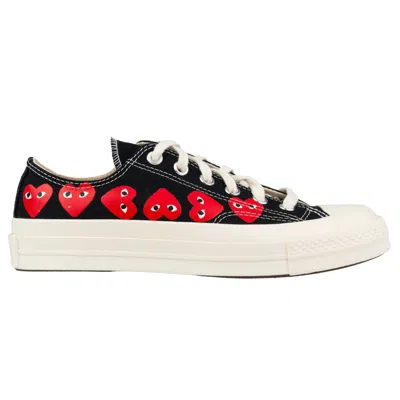 COMME DES GARÇONS PLAY COMME DES GARÇONS PLAY X CONVERSE MULTI HEART CHUCK TAYLOR 70 LOW TOP SNEAKER IN BLACK