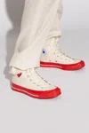 Comme Des Garçons Play Chuck 70 Cdg Hi Sneakers In Cream