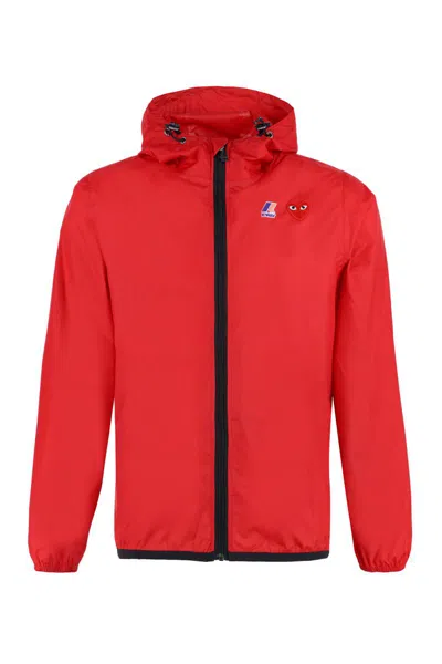 COMME DES GARÇONS PLAY COMME DES GARÇONS PLAY COMME DES GARÇONS PLAY X K-WAY - HOODED WINDBREAKER