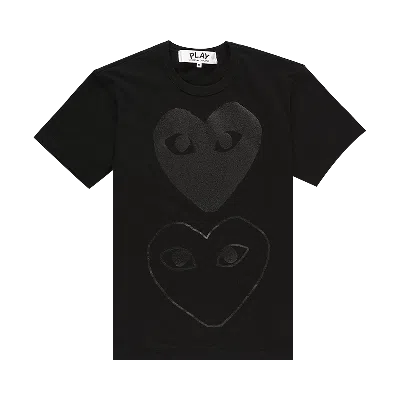 Pre-owned Comme Des Garçons Play Comme Des Garçons Short-sleeve Play T-shirt With Black Heart And Play Logo 'black'