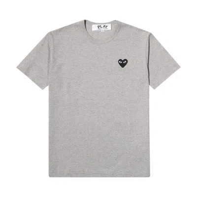 Pre-owned Comme Des Garçons Play Comme Des Garçons Short-sleeve Play T-shirt With Black Heart 'grey'