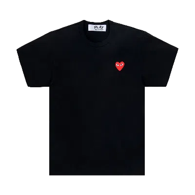 Pre-owned Comme Des Garçons Play Comme Des Garçons Short-sleeve Play T-shirt With Red Heart 'black'